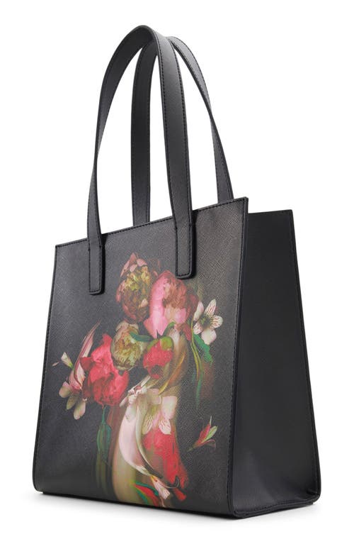 Ted Baker London Seacon Faux Leather Tote In Black Multi