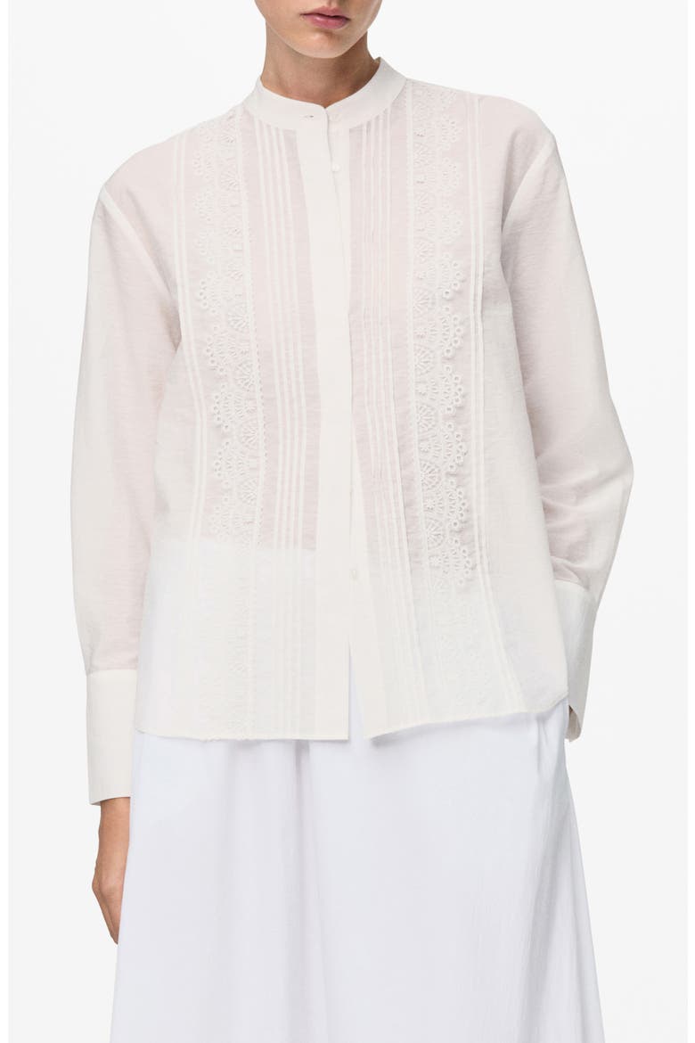 Stitch Detail Shirt, Main, color, ECRU