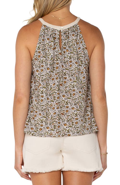 Liverpool Los Angeles Crochet Detail Tank In Gray