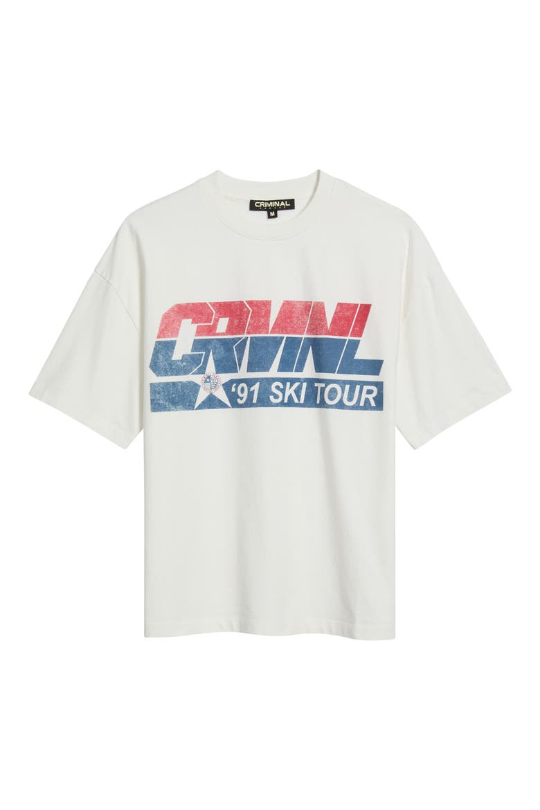 Ski Tour Graphic T-Shirt, Main, color, WHITE