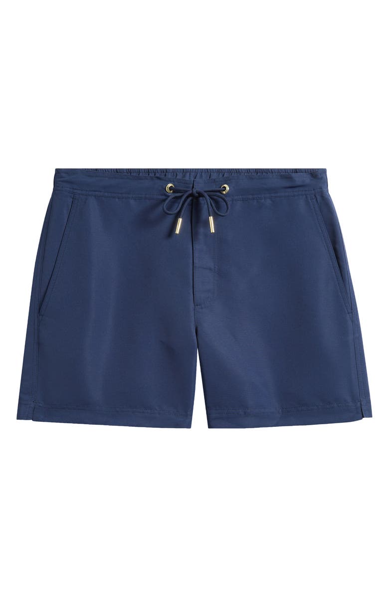 CHÉ Oceano Drawstring Swim Trunks, Main, color, Navy