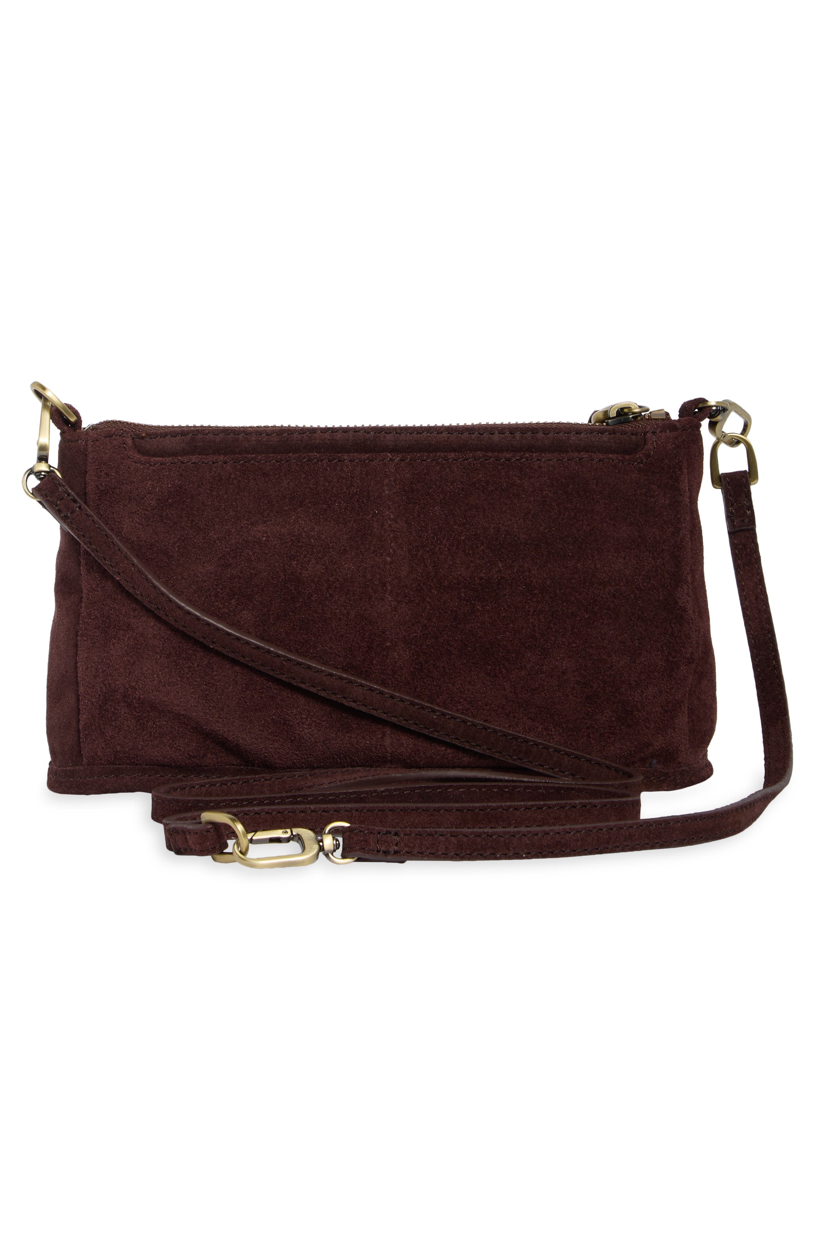 Cadence Leather Crossbody Bag, Main, color, ESPRESSO SUEDE