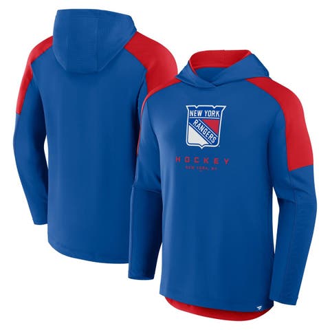 Men's Fanatics Blue New York Rangers Meta Game Transitional Pullover Hoodie