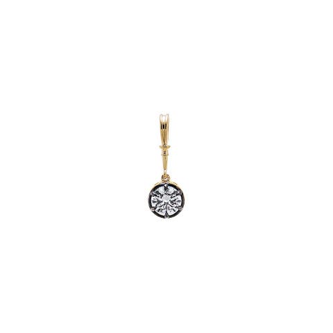 Lab Grown Diamond Rounded Encased Statement Charm 14K