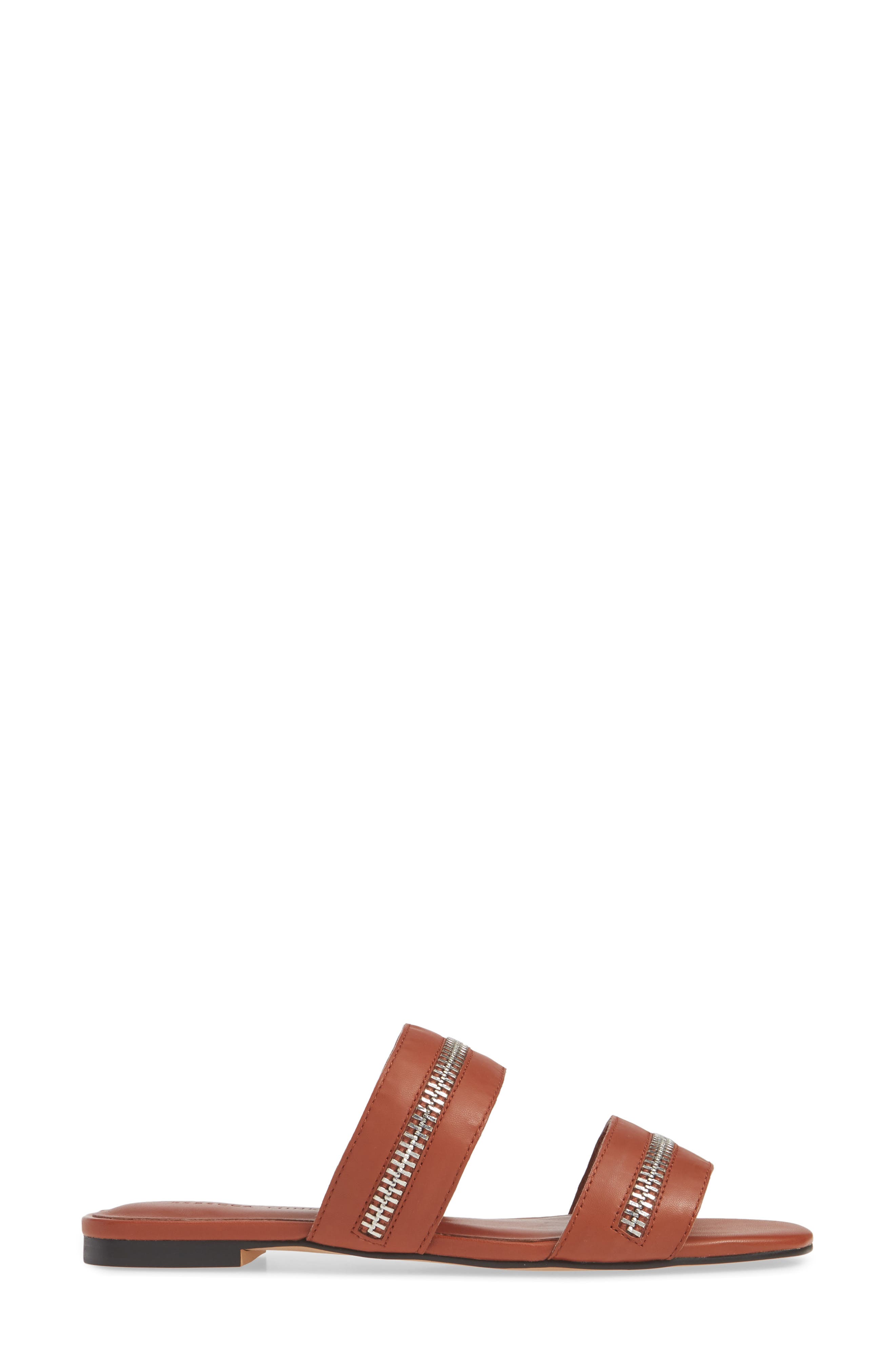 Marciann Slide Sandal, Alternate, color, ACORN LEATHER