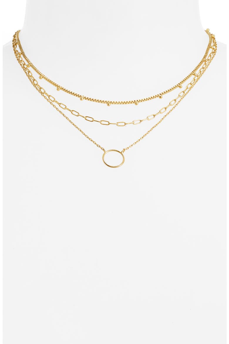 Set of 3 Chain Necklaces, Alternate, color, VINTAGE GOLD