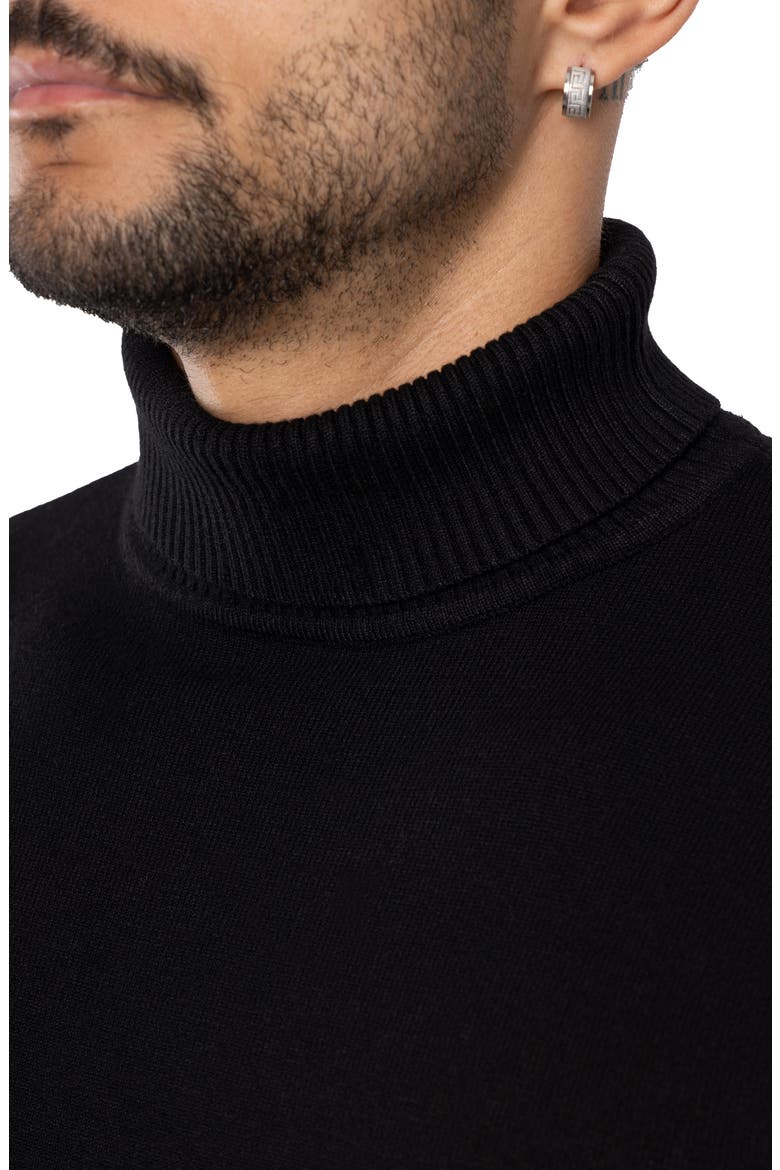 Turtleneck Pullover Sweater, Alternate, color, BLACK
