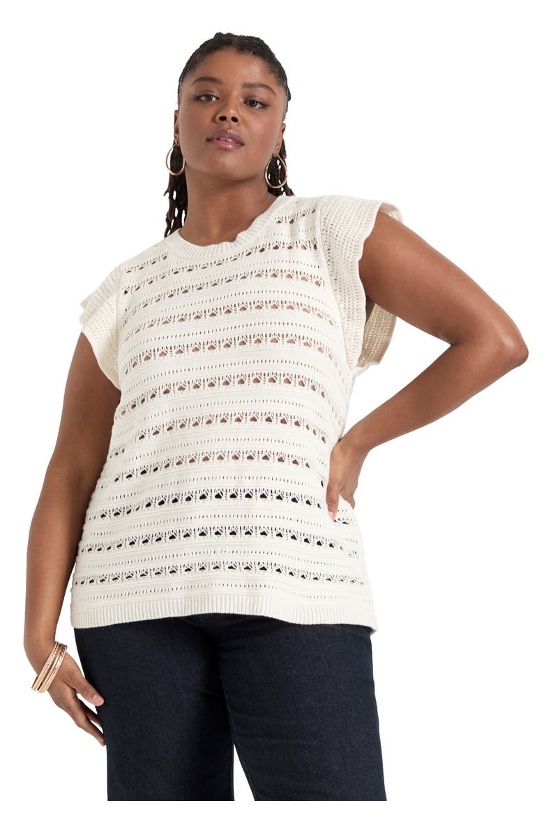 Ruffled Sleeve Top, Main, color, SUGAR SWIZZLE