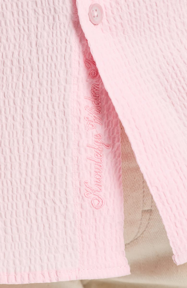 Robert Graham Piers Short Sleeve Seersucker Shirt, Alternate, color, Light Pink