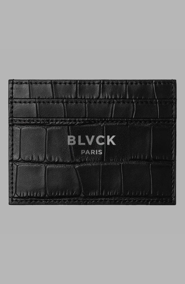 Blvck Croco Card Holder, Main, color, Black