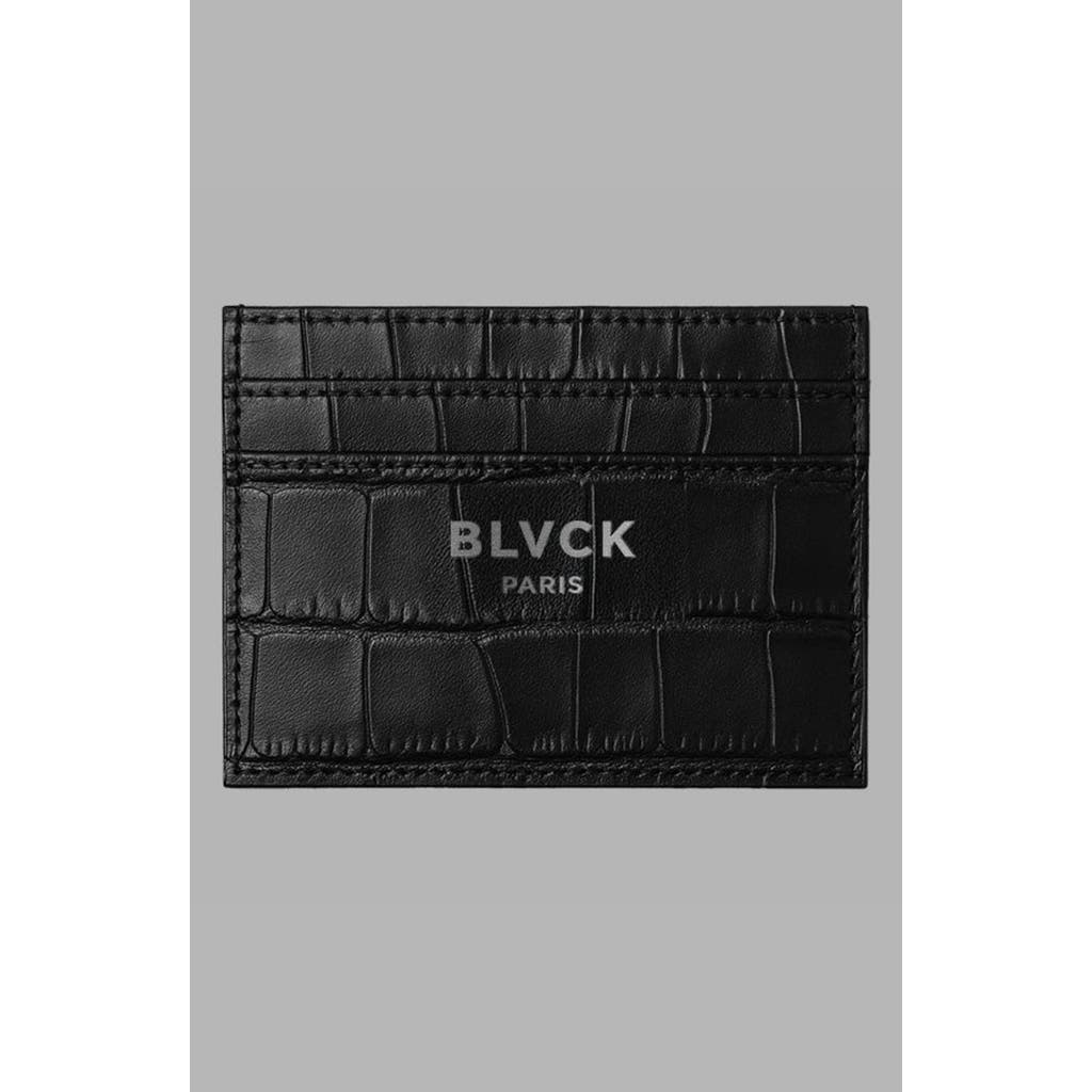 Blvck Croco Card Holder In Black
