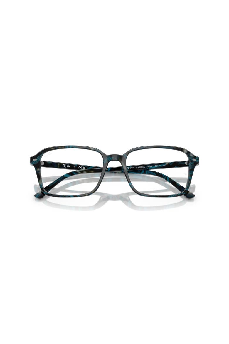 54mm Square optical glasses, Alternate, color, Blue