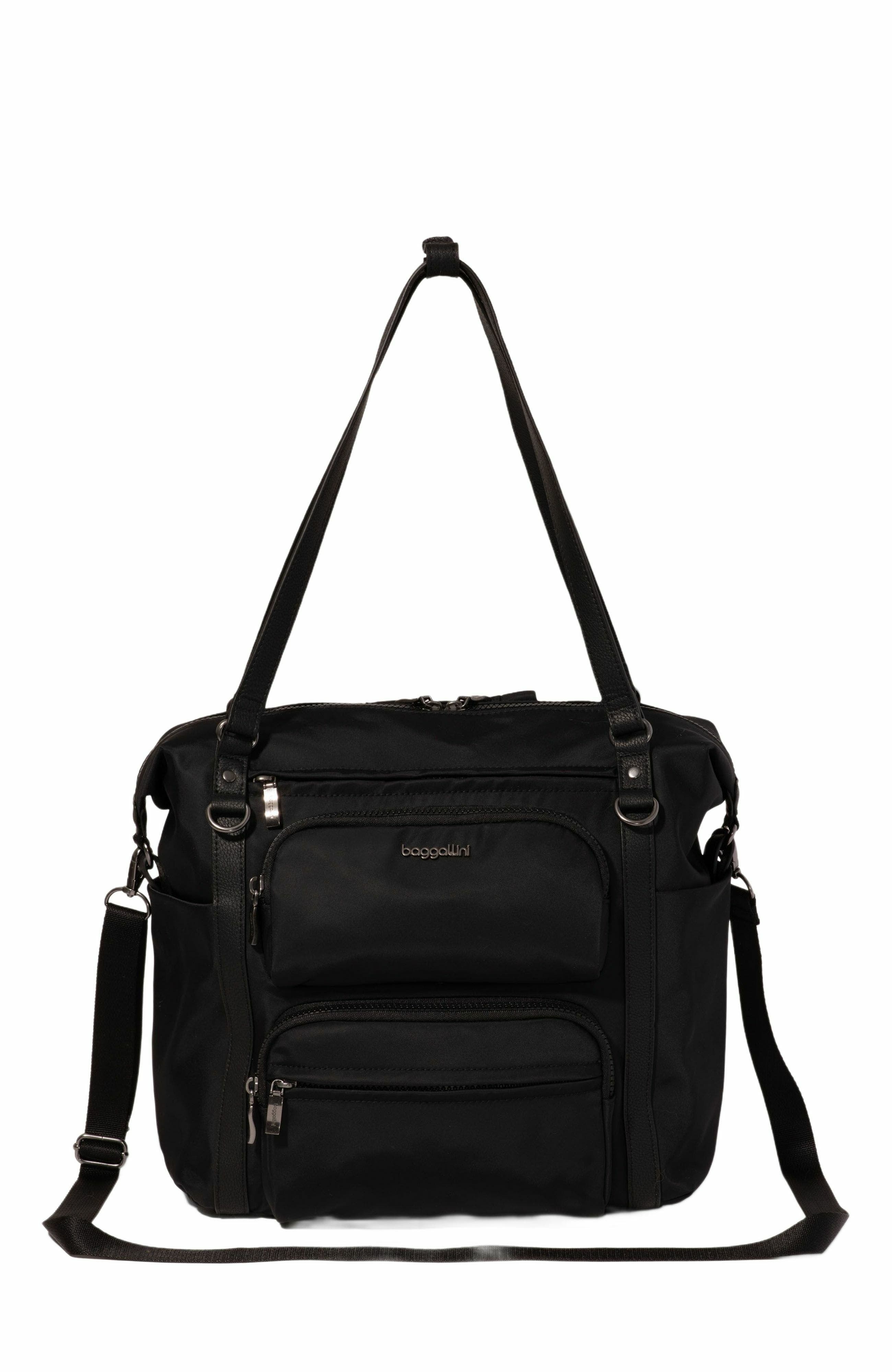 BAGGALLINI Nolita Small Convertible Backpack, Alternate, color, Black Twill