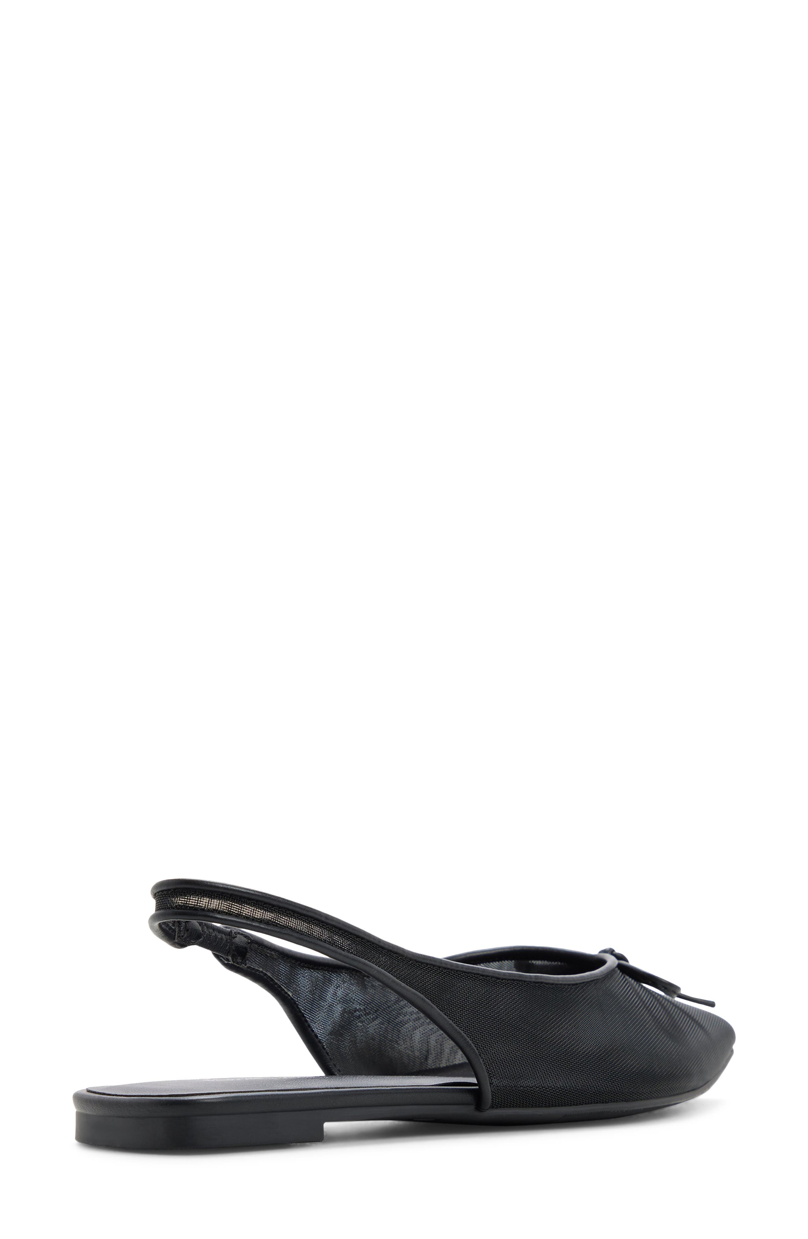 Call It Spring By Aldo Jennika Mesh Pointed Toe Slingback Flat, Alternate, color, Black