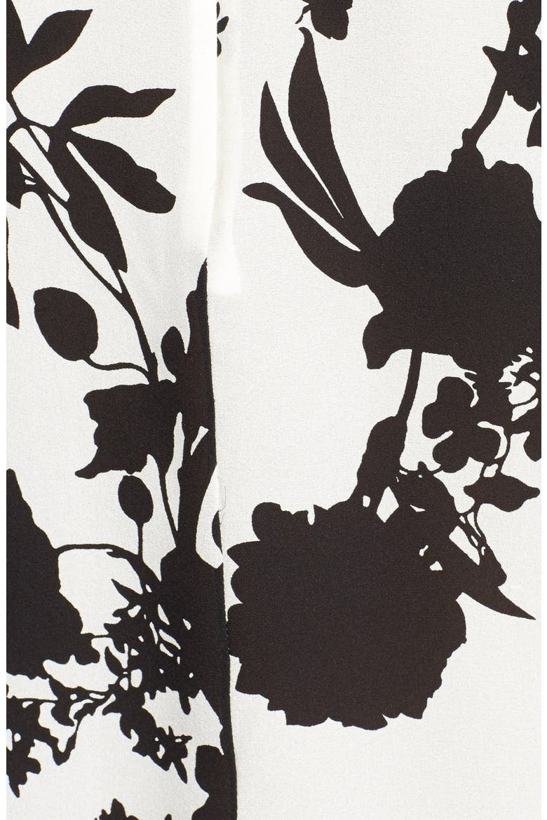 'Clay' Print Silk Top, Alternate, color, BLACK/ IVORY