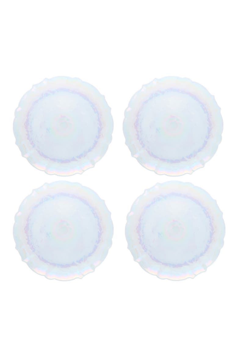 Lorelei Set of 4 Iridescent Charger Plates, Main, color, CLEAR