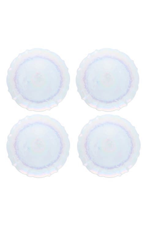 Lorelei Set of 4 Iridescent Charger Plates