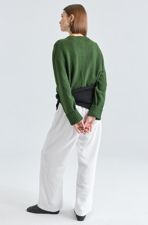 Almina Concept Knit Cardigan In Green