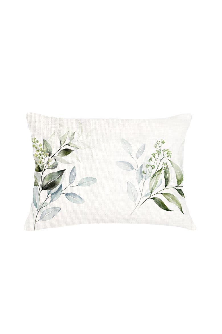 Eucalyptus Linen Dutch Euro Pillow 28x36 with Down Insert, Main, color, Green