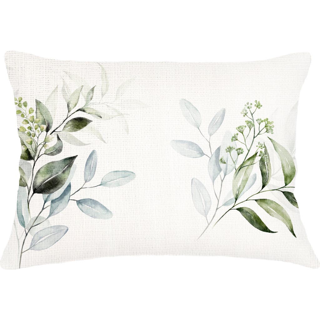 Anaya Eucalyptus Linen Dutch Euro Pillow 28x36 With Down Insert In Green