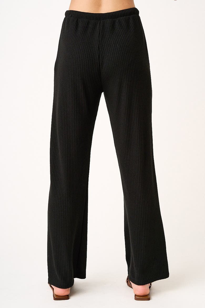 Rib Knit Tank and Pant Set, Alternate, color, Black