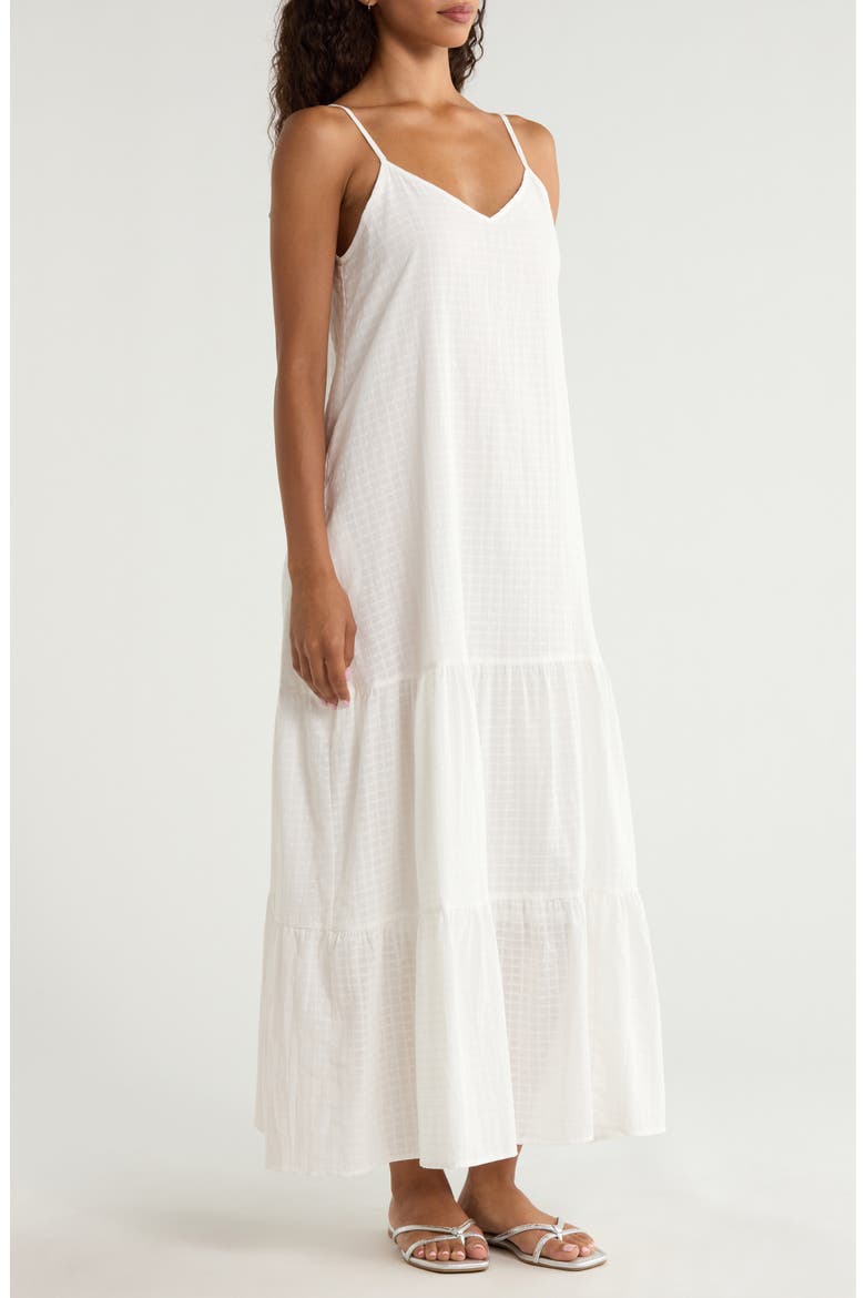 Tiered Maxi Cover-Up Dress, Alternate, color, WHITE