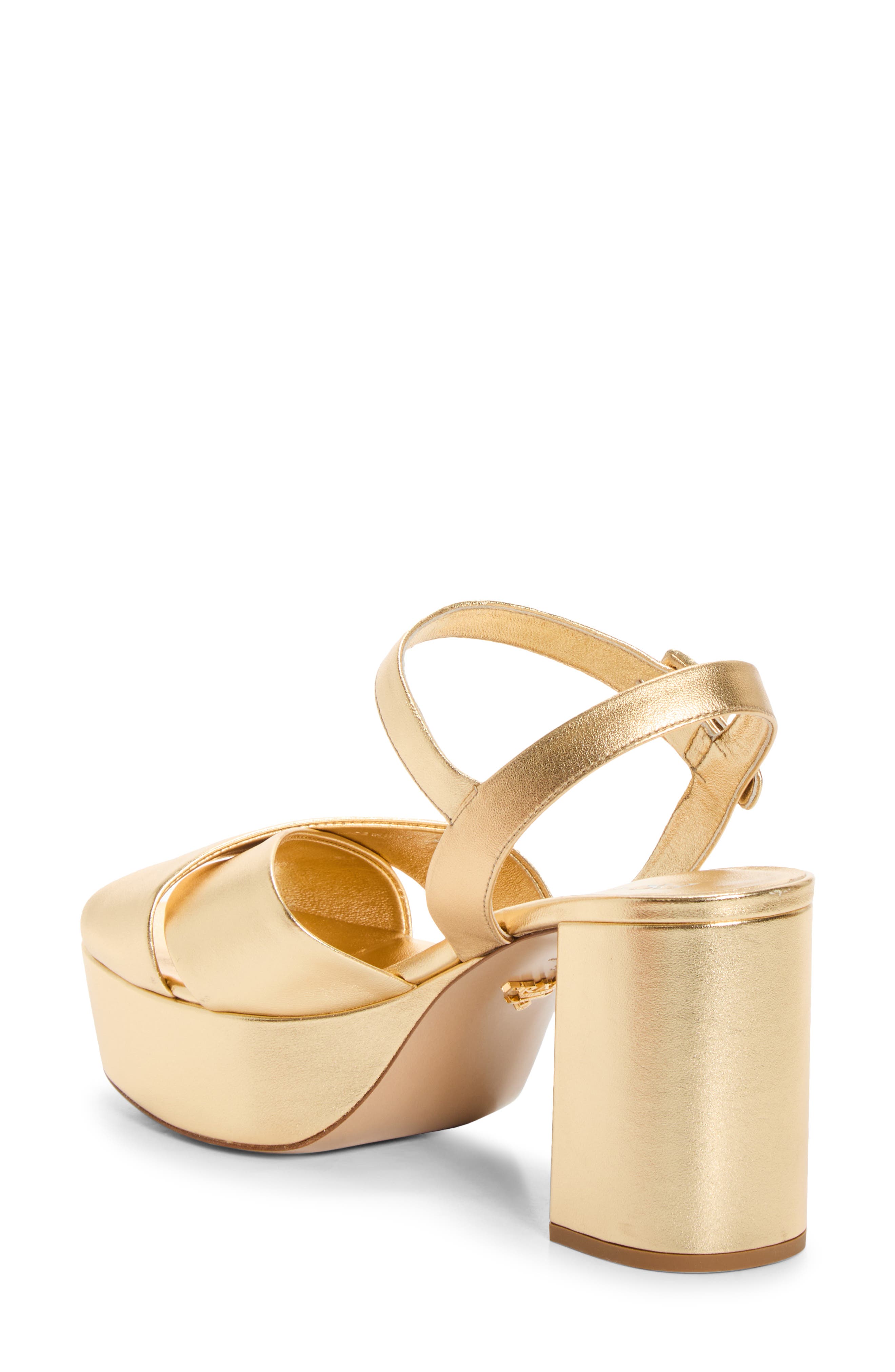 Platform Leather Sandal, Alternate, color, PLATINO