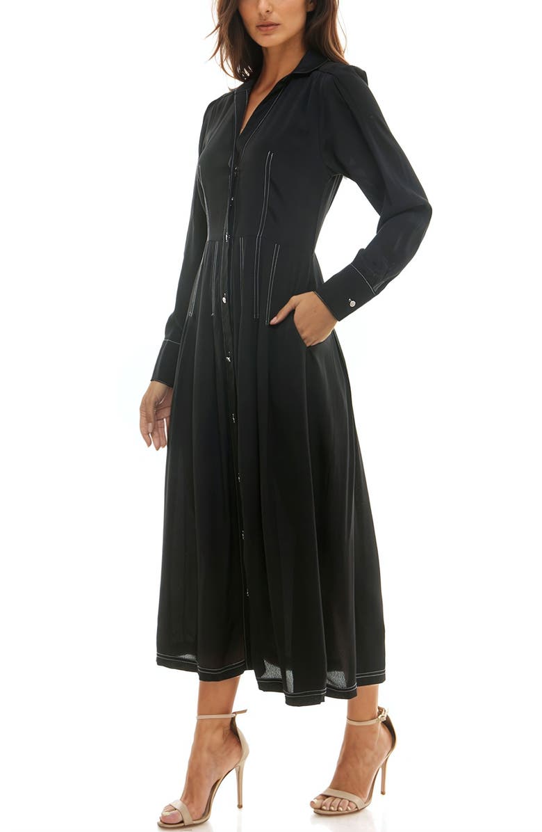 Socialite Long Sleeve Shirtdress, Alternate, color, 