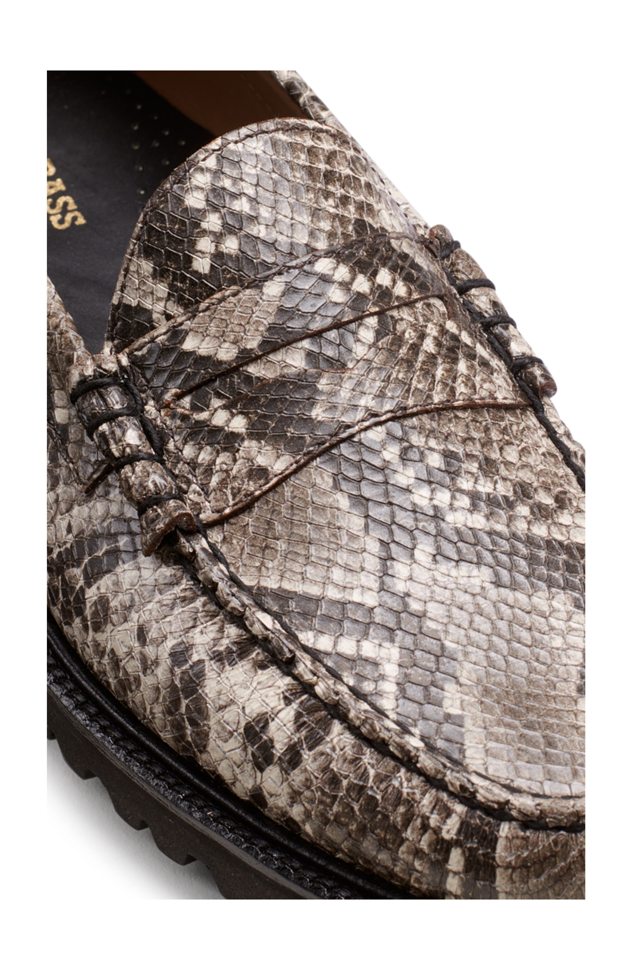 G.H.BASS Larson Snakeskin Embossed Penny Loafer, Alternate, color, Natural Multi