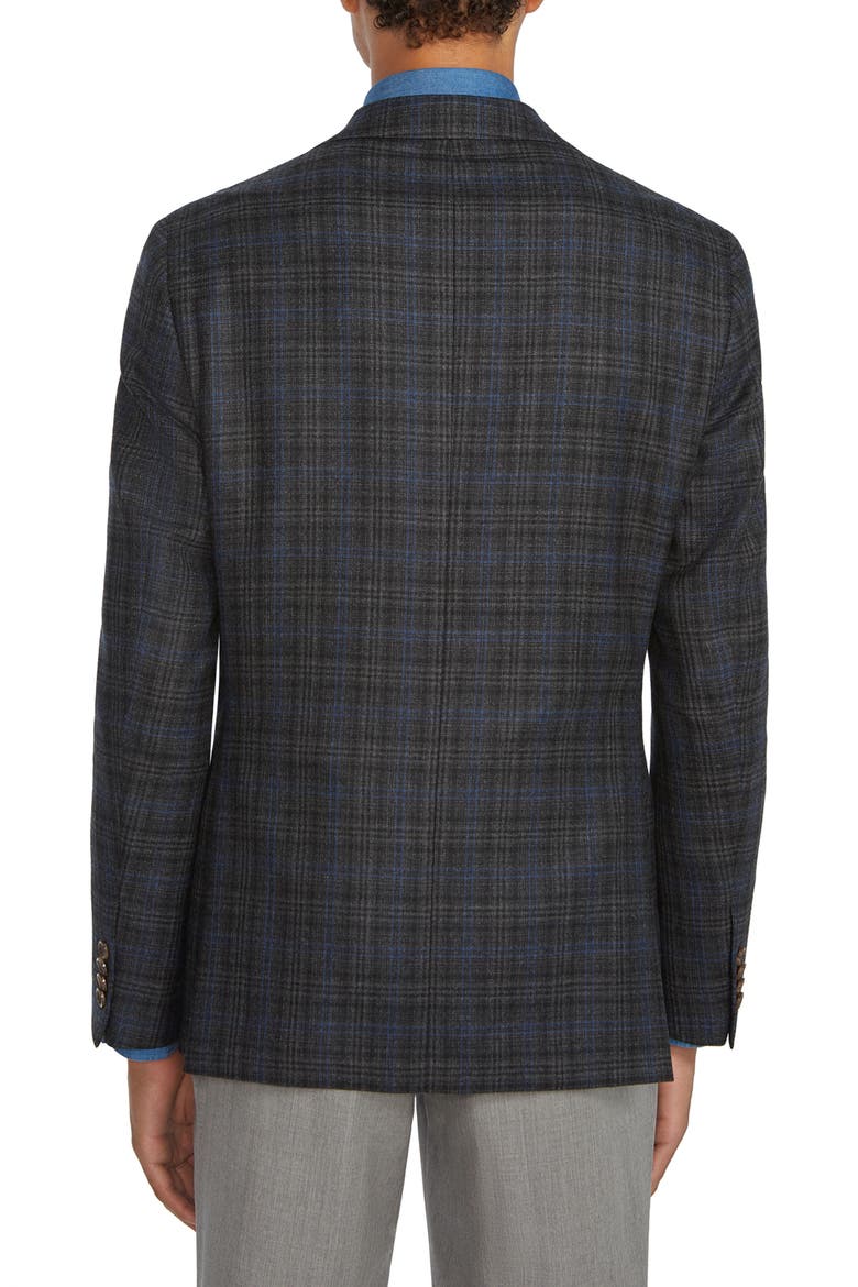 Midland Unconstructed Plaid Wool Sport Coat, Alternate, color, GREY