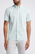 Faherty Breeze Short Sleeve Linen Blend Button-Up Shirt