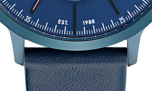 Ted Baker Haarvin Chronograph Leather Strap Watch, 44mm In Blue