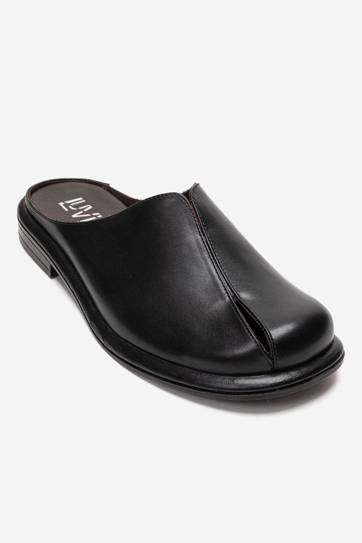 Forever & Always Shoes Tansy Leather Mule, Alternate, color, Black