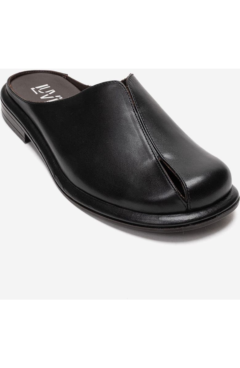 Forever & Always Shoes Tansy Leather Mule, Alternate, color, Black
