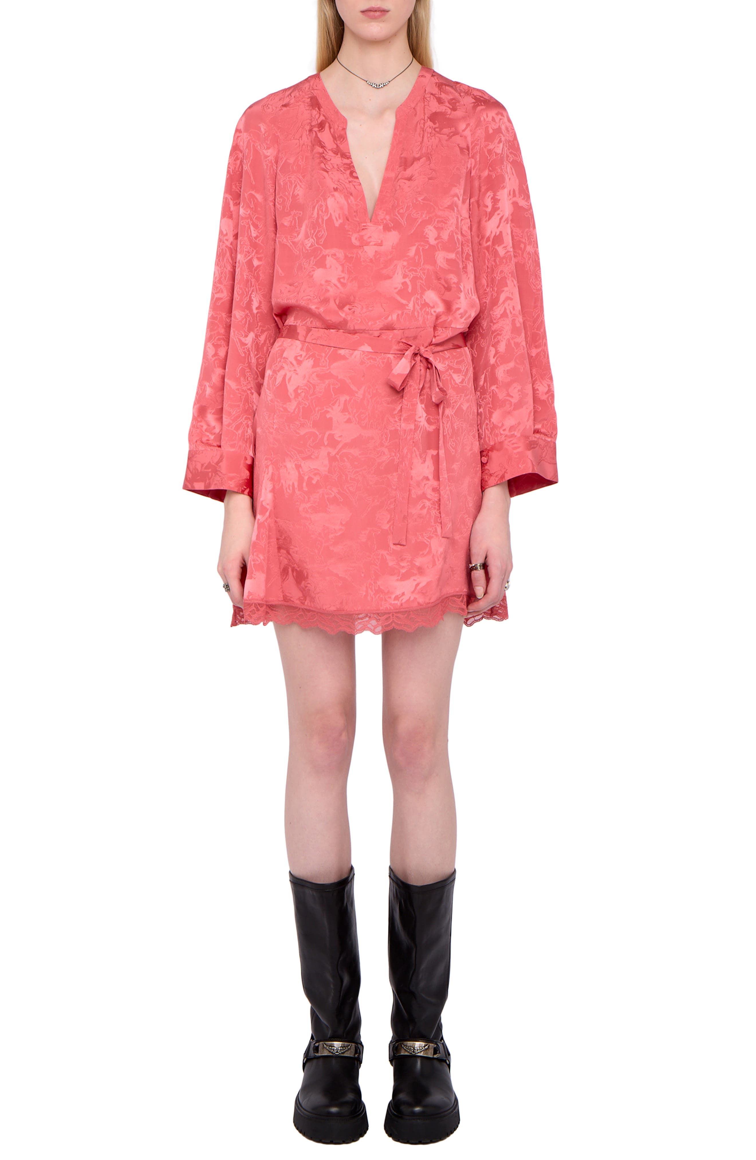 Ramasco Horse Pattern Jacquard Silk Minidress