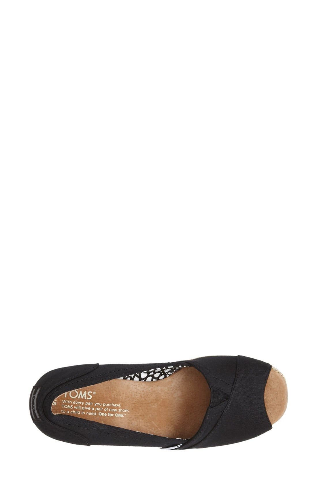 TOMS 'Calypso' Canvas Wedge, Alternate, color, 