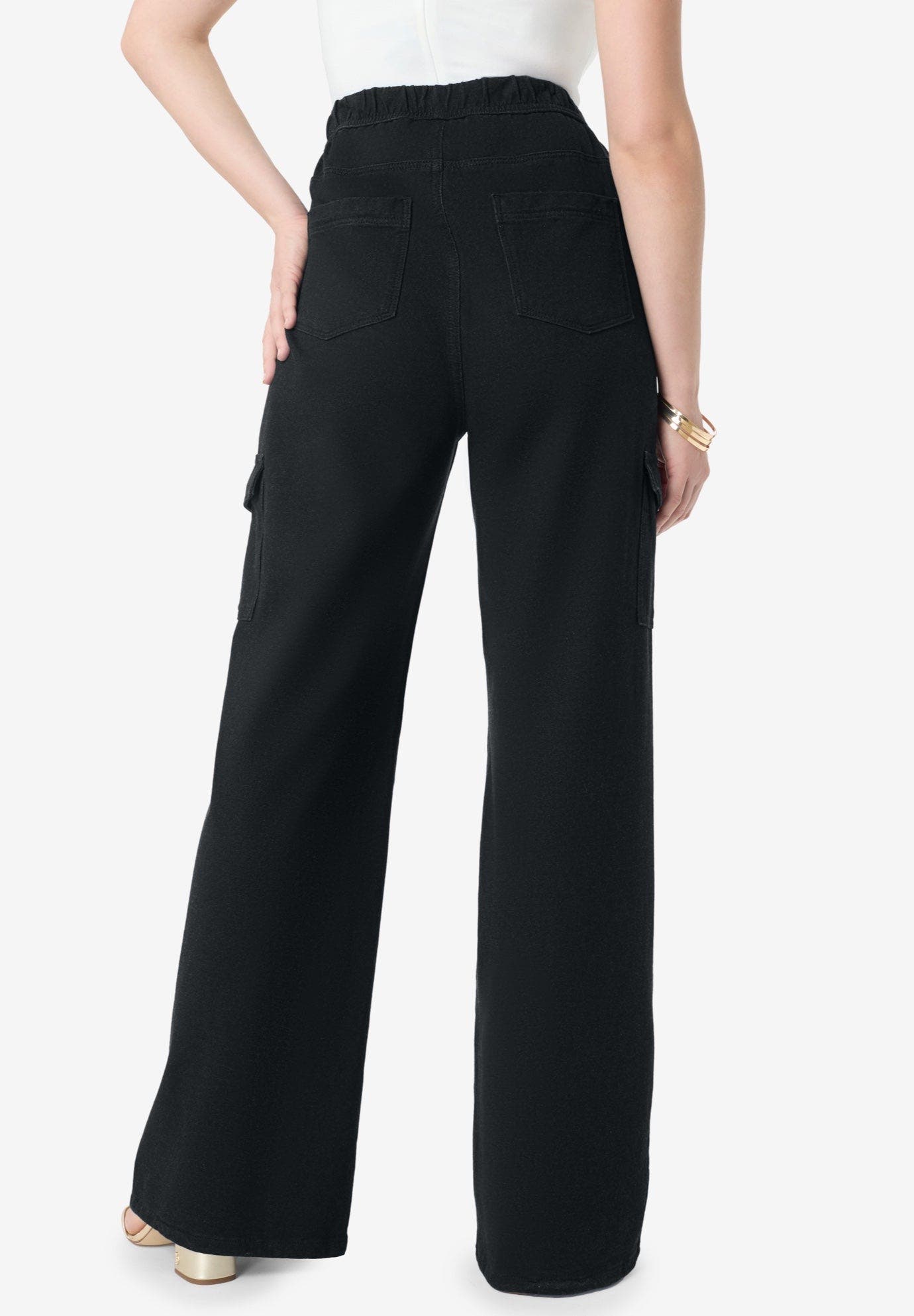 Wide Leg Cargo Knit Jean - image 2