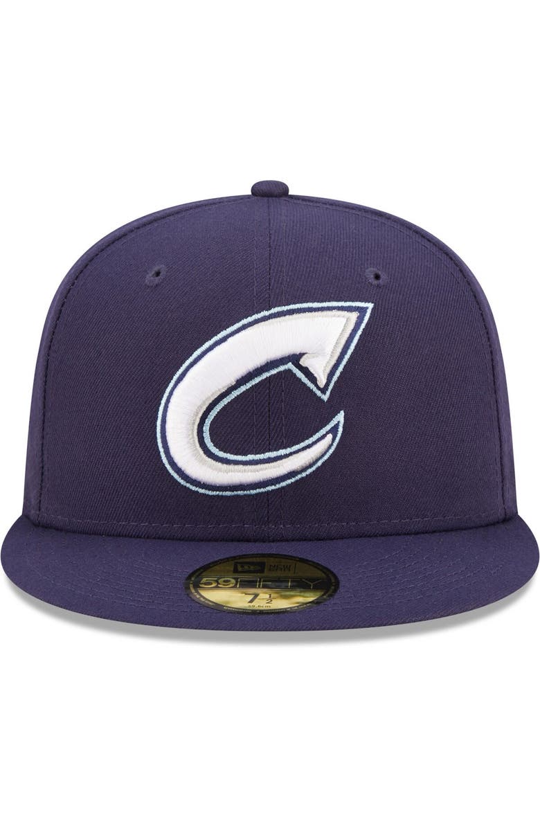 New Era Men's New Era Navy Columbus Clippers Authentic Collection 59FIFTY Fitted Hat, Alternate, color, Navy