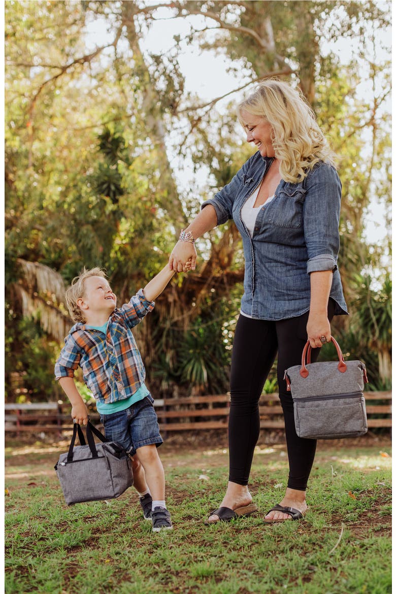 Urban Lunch Bag, Alternate, color, GRAY WITH BROWN ACCENTS