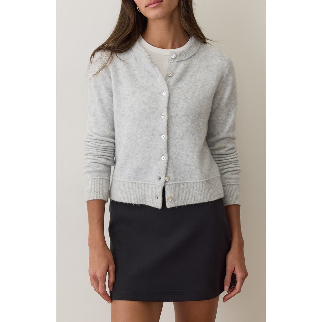 Marine Layer Sausalito Merino Wool Blend Cardigan In Gray