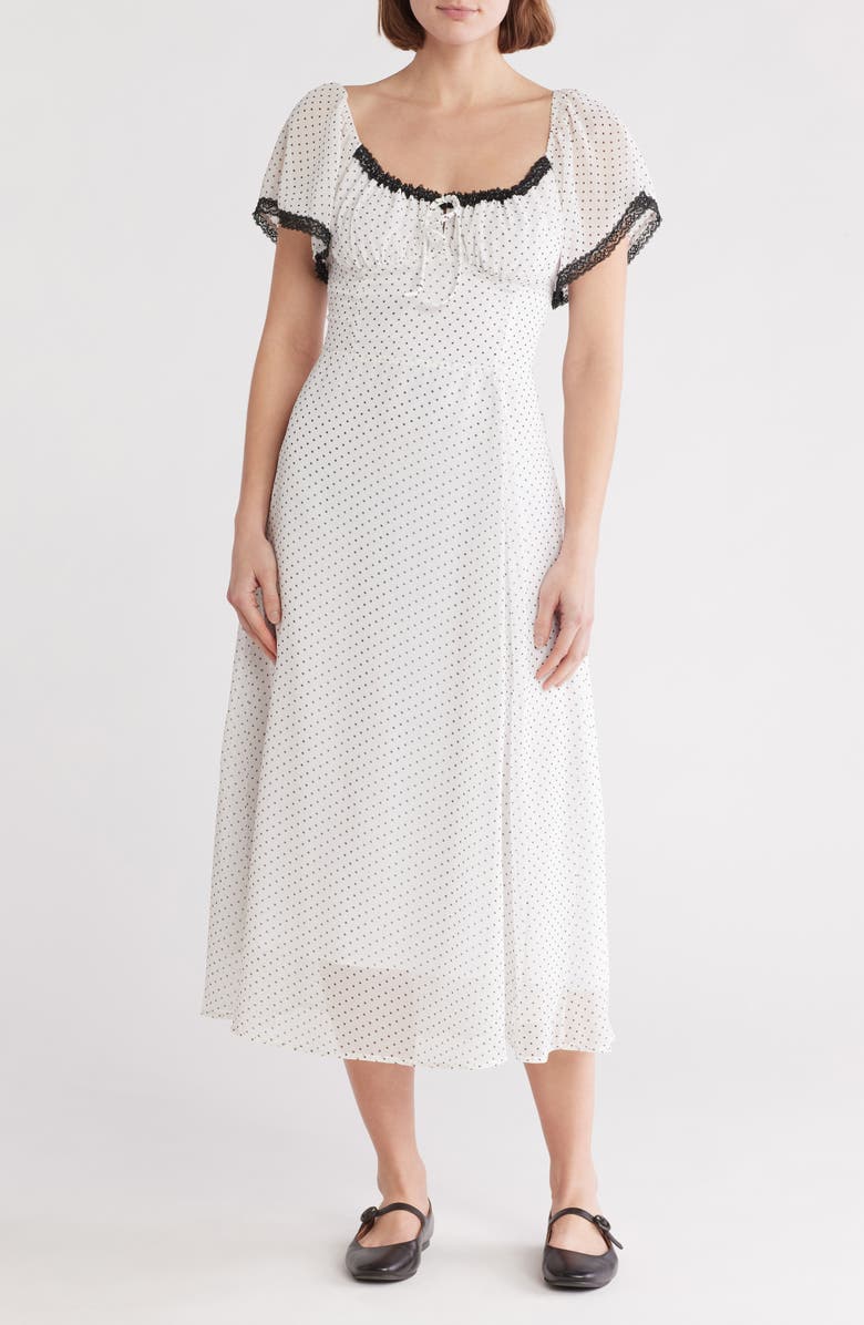 Lush Flutter Sleeve Midi Dress, Main, color,