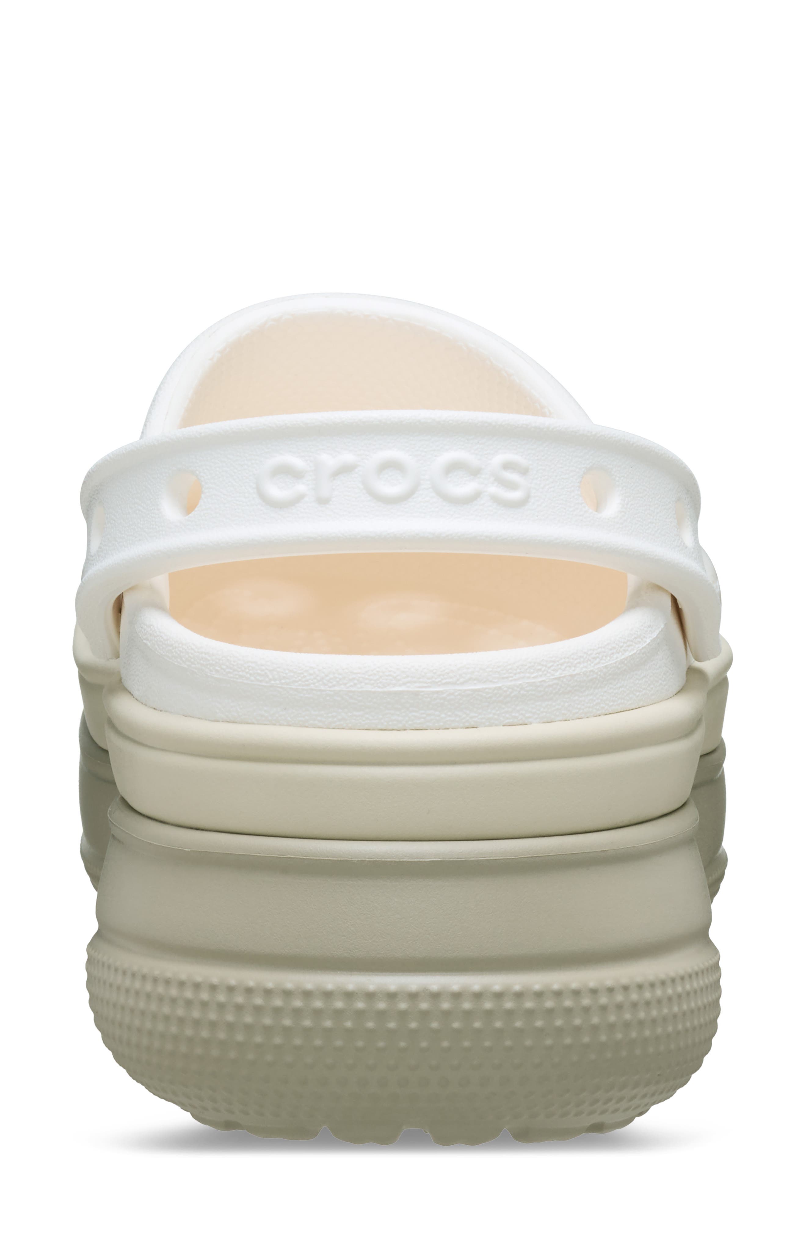 CROCS Classic Stacked Waterproof Clog, Alternate, color, Chalk
