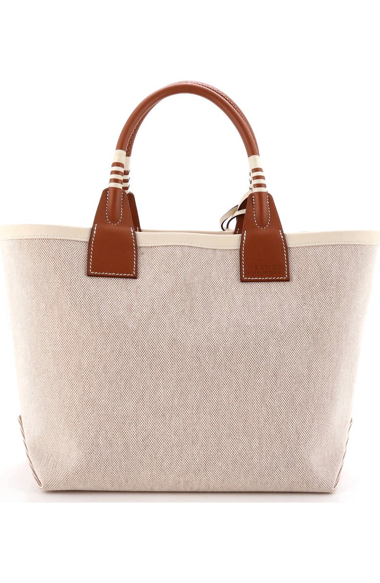 Pre-Owned Hermes Sac Steeple Tote Toile with Leather 25, Alternate, color, Ecru