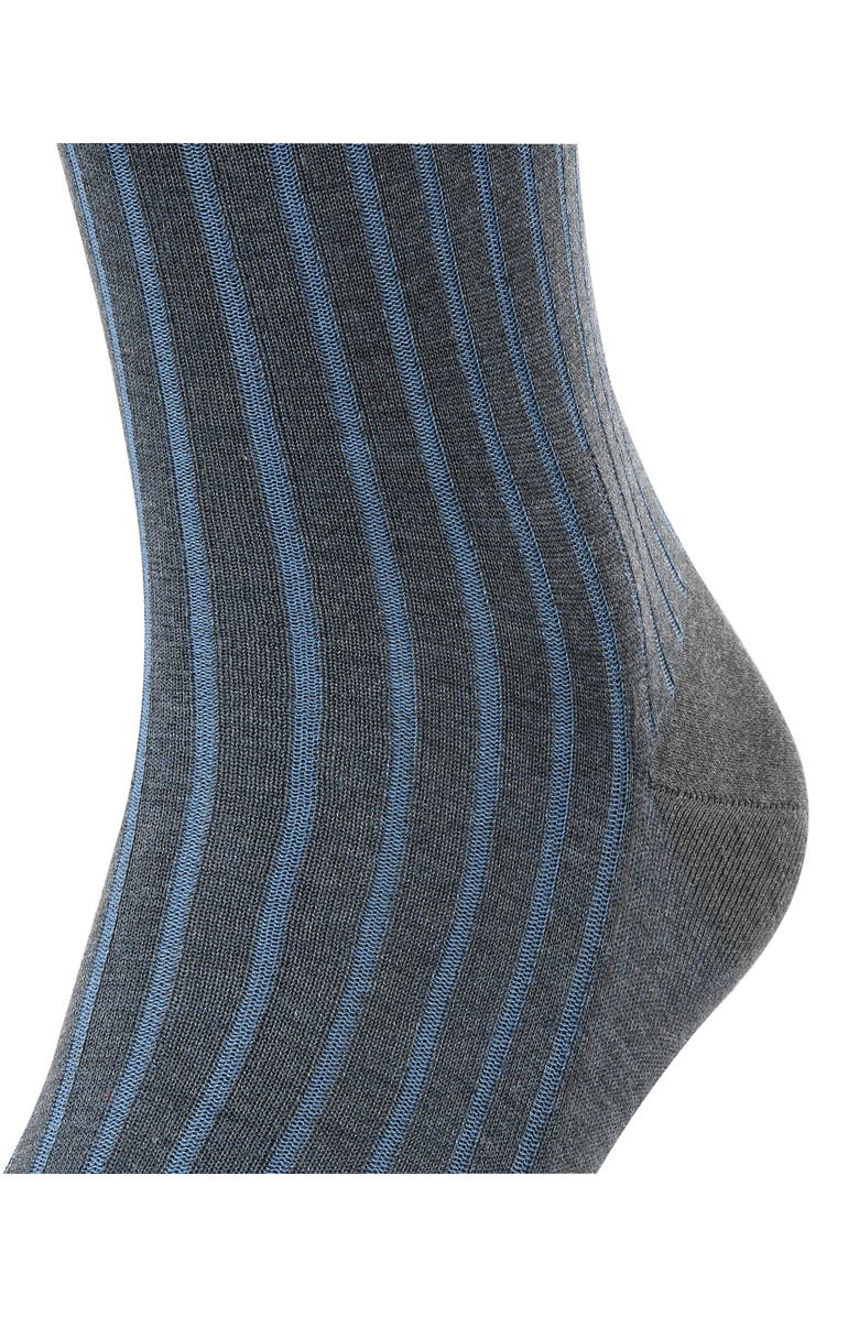 Falke Shadow Striped Cotton Knee High Socks, Alternate, color, Anthracite Melange