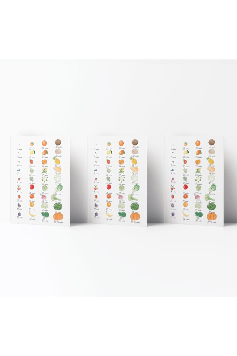 New Baby Greeting Card Pack (3ct) "Baby Weekly Growth", Main, color, Multi-Pack