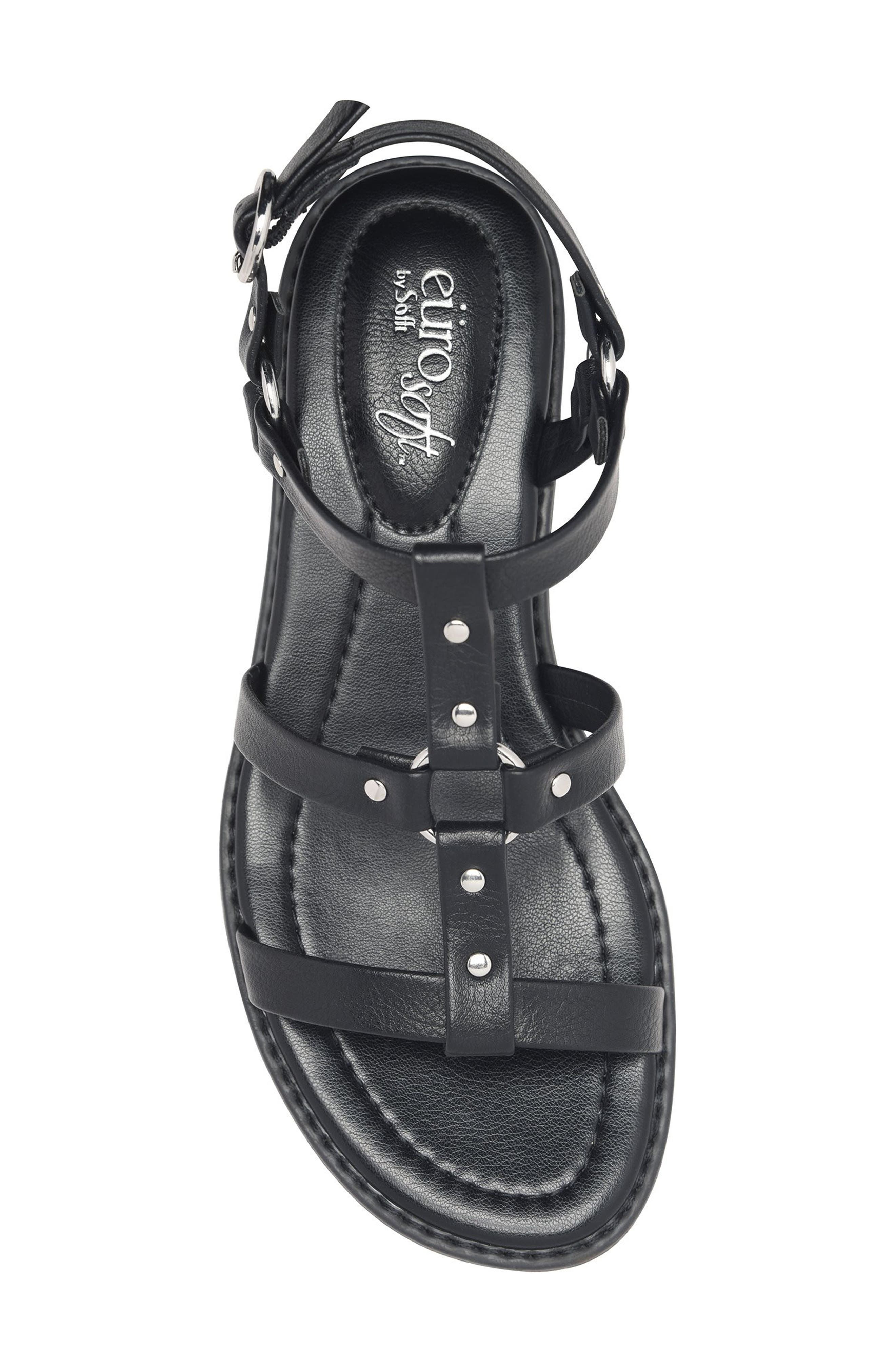 EUROSOFT Nat Sandal, Alternate, color, Black