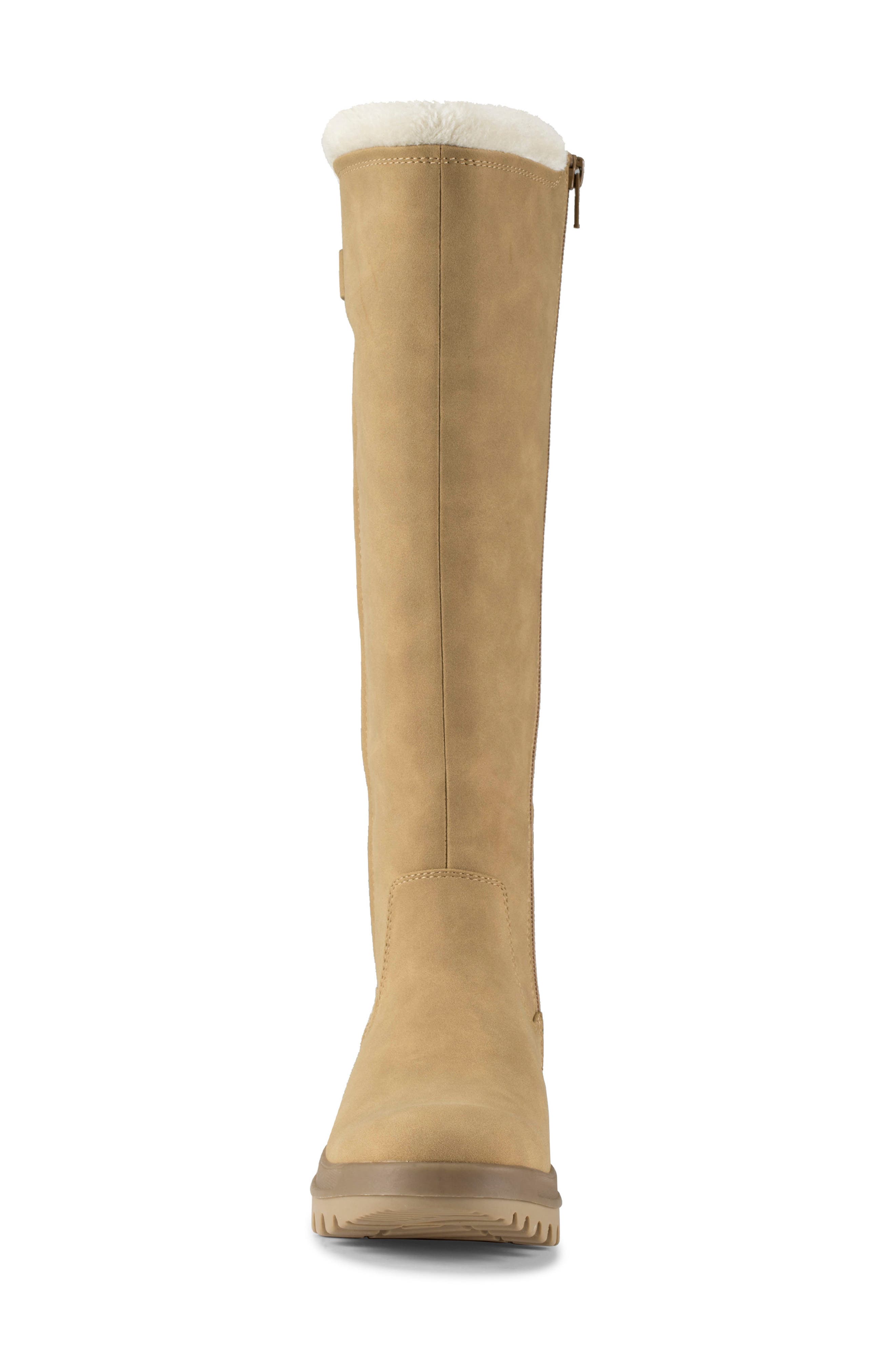 Nettie Faux Fur Lined Cold Weather Boot, Alternate, color, COGNAC