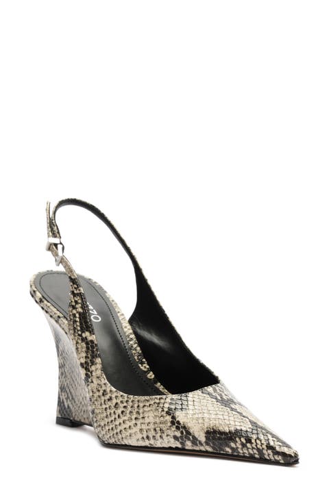 Rowen Slingback Pointed Toe Wedge Pump (Women)
