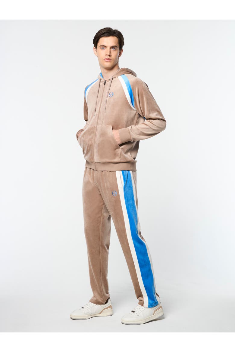 Lazaro Velour Hoodie, Alternate, color, TAUPE GREY