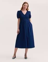 Finery London Jamilla Short Sleeve Cotton Midi Dress